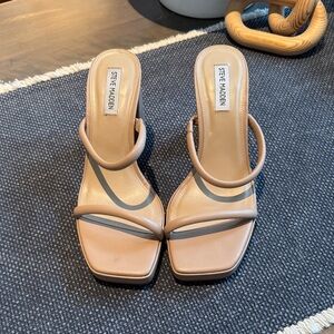 Steve Madden Beige Strappy Heels